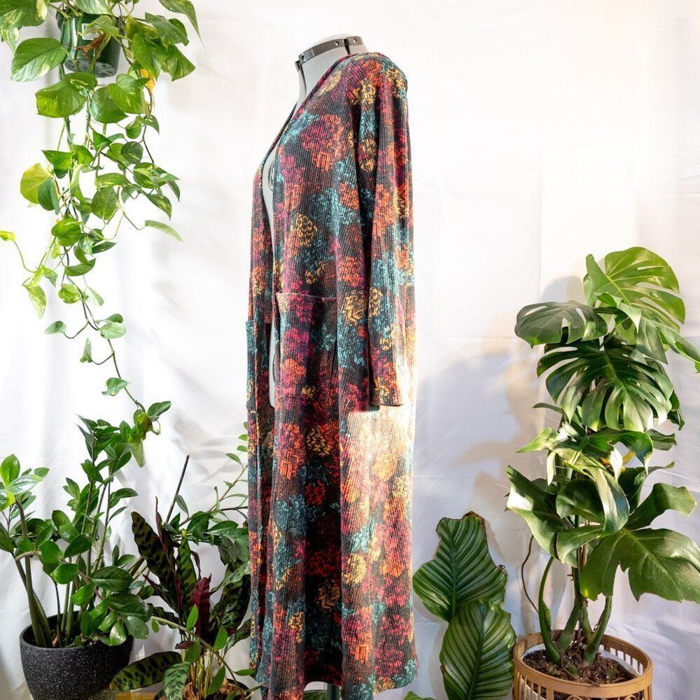LuLaRoe Tribal Print Cardigan, Size L - Picture 5 of 6